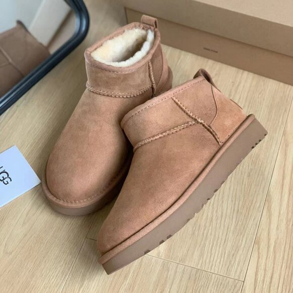 UGG Classic Ultra Mini Boots in Brown - Picture 2 of 6